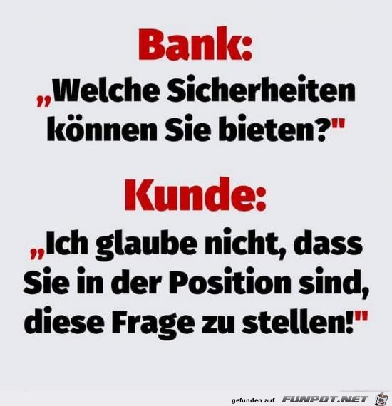 Bank und Kunde......