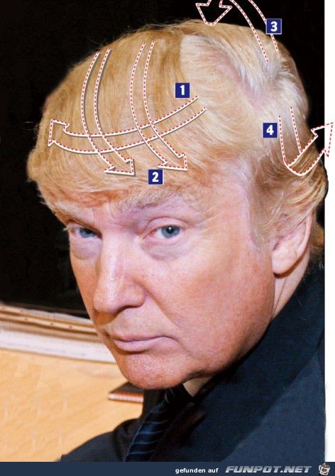 Trump Geheimnis der Frisur