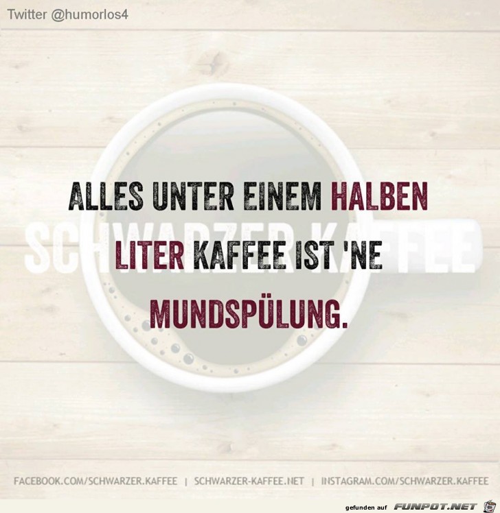 Halber Liter Kaffee