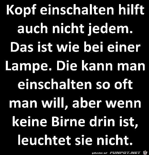 Wenn keine Birne drin ist Wenn keine Birne drin ist