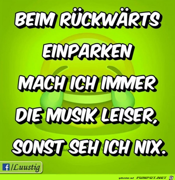 Beim rückwerts einparken Beim rückwerts einparken