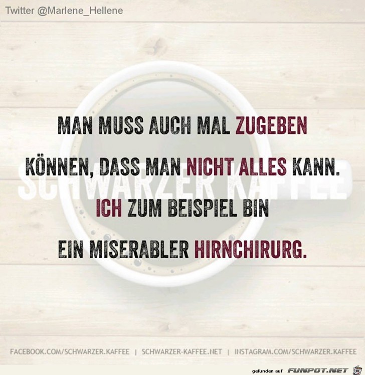 Man muss nicht alles können Man muss nicht alles können