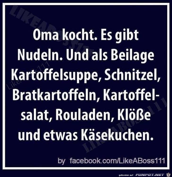 Oma kocht Oma kocht