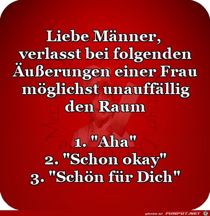 Warnhinweis fuer Maenner Warnhinweis fuer Maenner