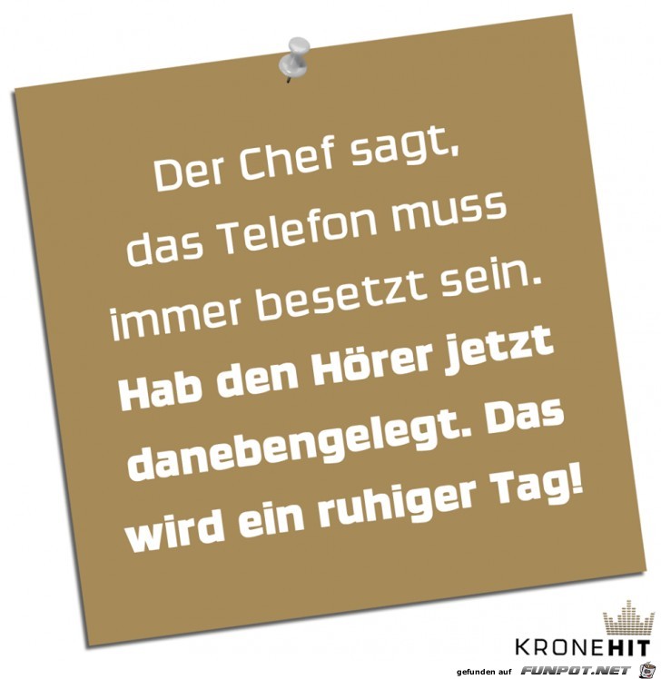 Der Chef sagt