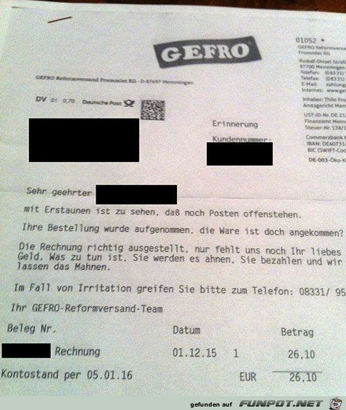 Rechnung Rechnung