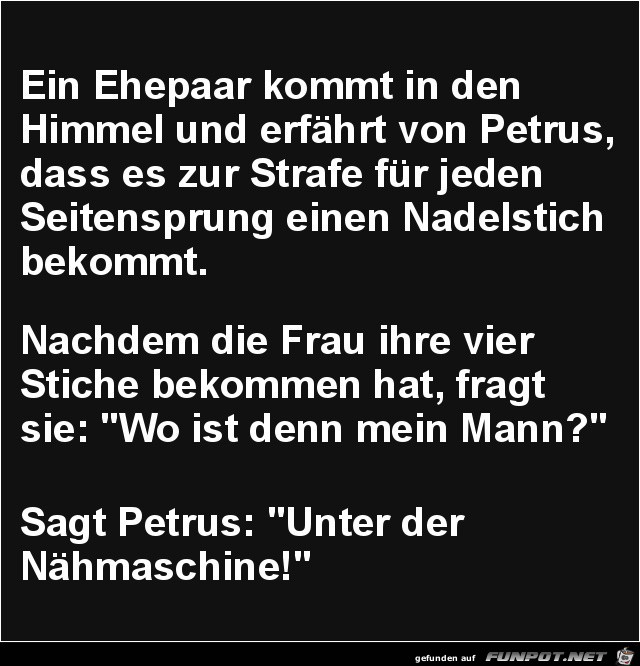ein Ehepaar kommt in den Himmel..... ein Ehepaar kommt in den Himmel.....