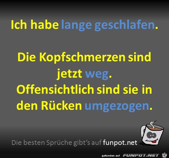 Lange geschlafen Lange geschlafen