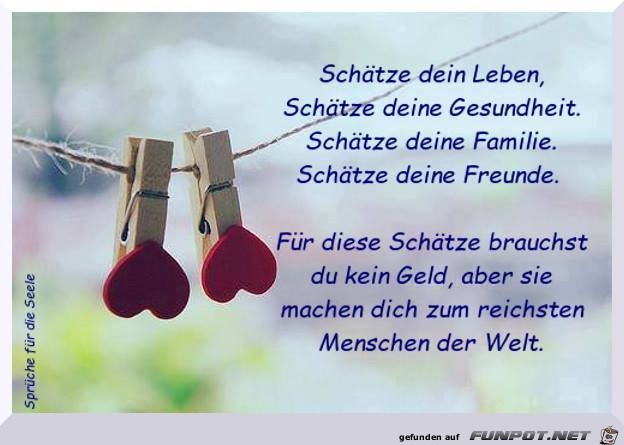 Schaetze dein Leben Schaetze dein Leben