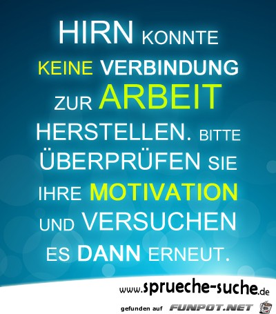 Keine Verbindung zur Arbeit Keine Verbindung zur Arbeit