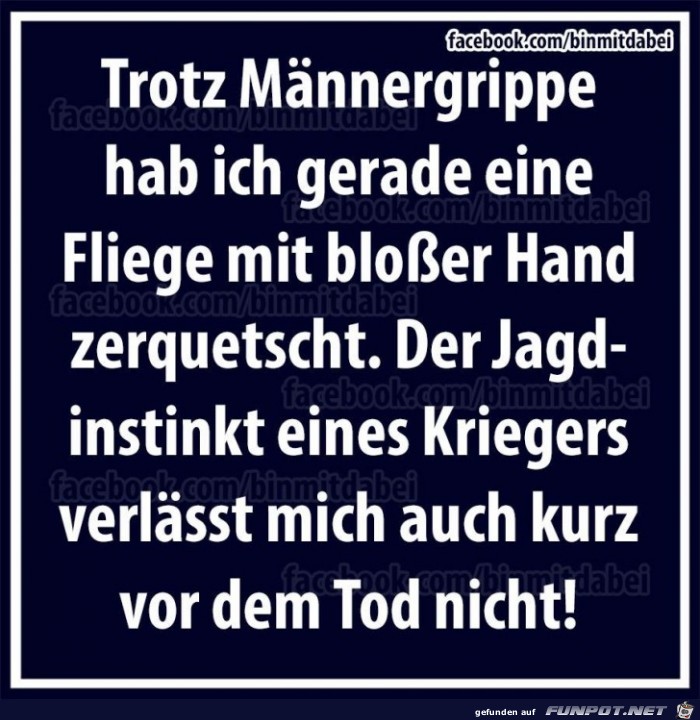 trotz Mnnergrippe