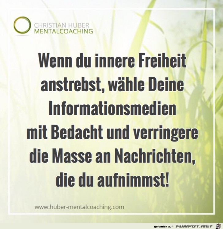 Wenn du innere Freiheit anstrebst Wenn du innere Freiheit anstrebst