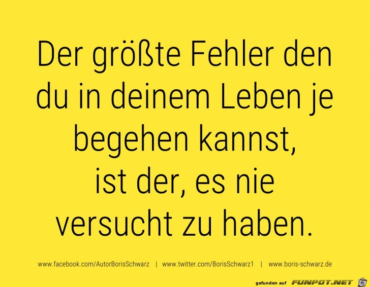 Der groesste Fehler Der groesste Fehler