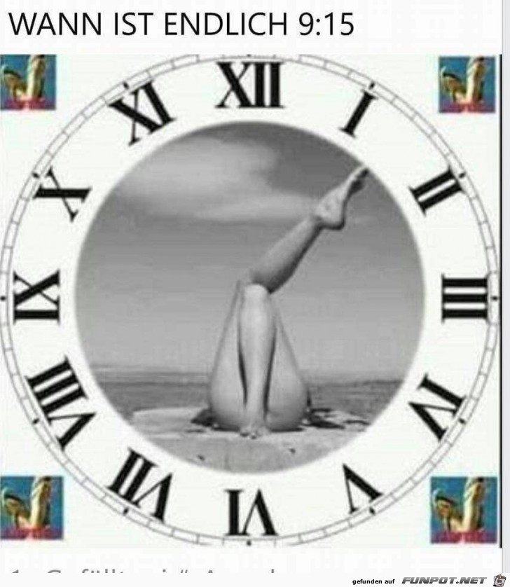 Wann ist es endlich 9:15 Wann ist es endlich 9:15
