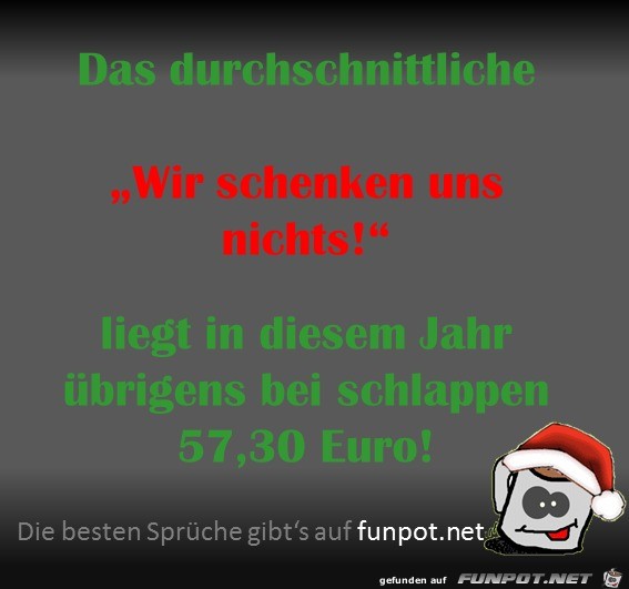 Wir schenken uns nichts