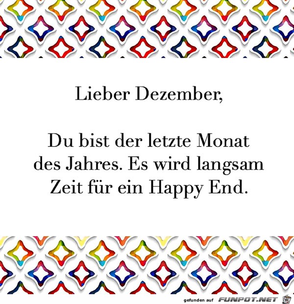 lieber Dezember.....