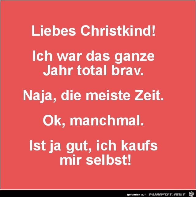 liebes Christkind......