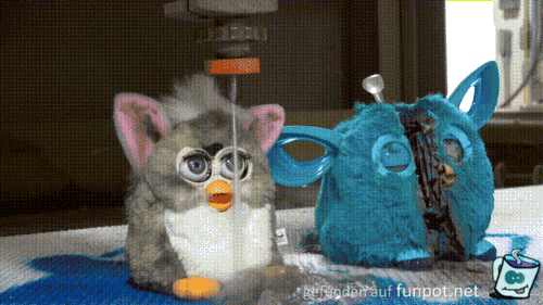 Furby durchschneiden Furby durchschneiden