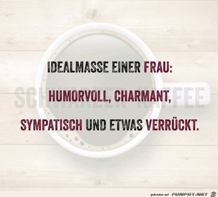 Idealmasse einer Frau