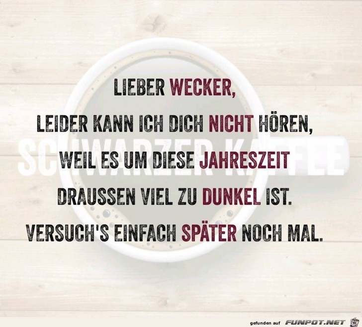 Lieber Wecker...