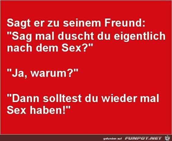 Duscht du nach dem Sex?