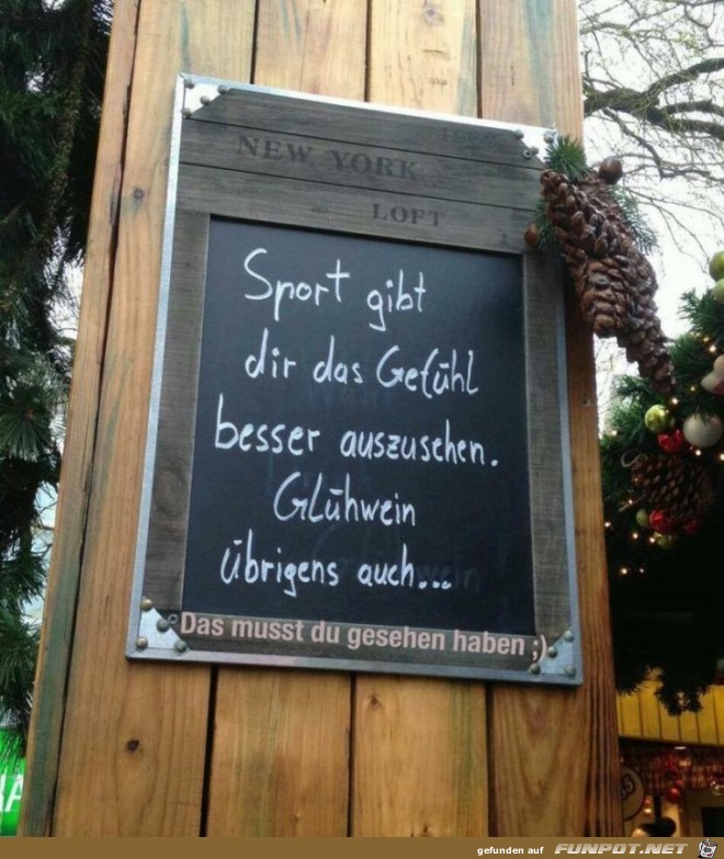 Sport und Gluehwein