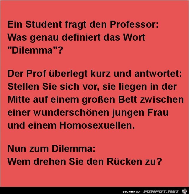 ein Student fragt......