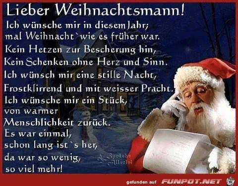 Lieber Weihnachtsmann