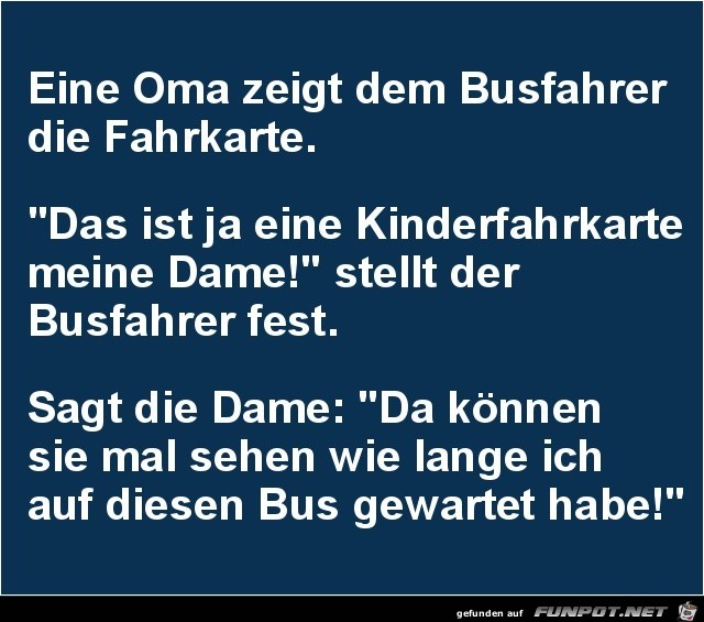 Oma im Bus......