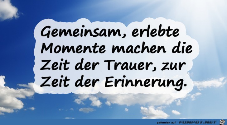 gemeinsam erlebte Momente......