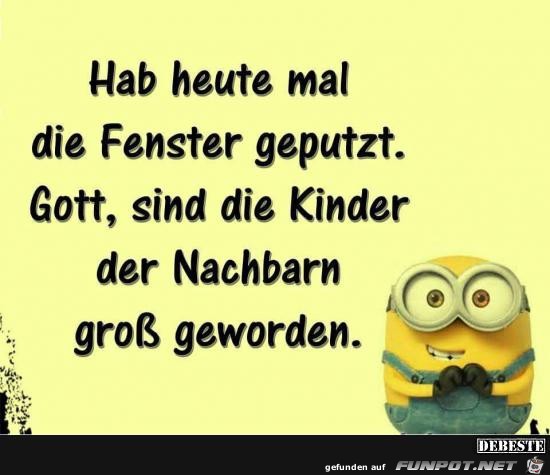 hab heute mal die Fenster geputzt.... hab heute mal die Fenster geputzt....