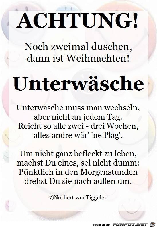Achtung - Unterwäsche Achtung - Unterwäsche