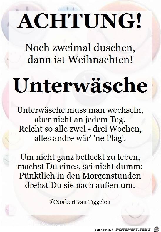 Achtung - Unterwsche