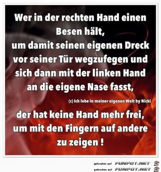 Wer in der rechten Hand