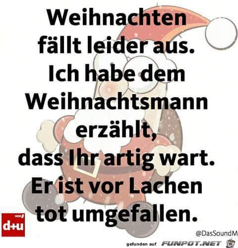 Weihnachten fällt leider aus Weihnachten fällt leider aus