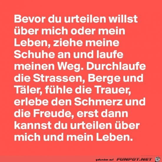 bevor du urteilen willst.......