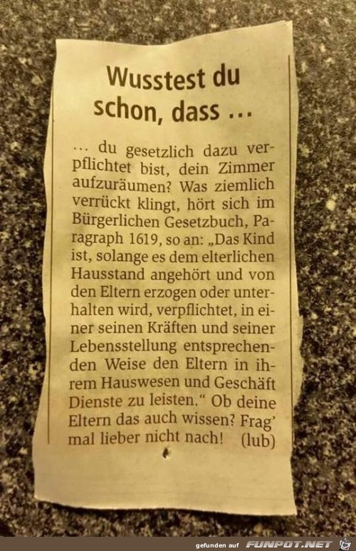 wusstest du schon, das.......