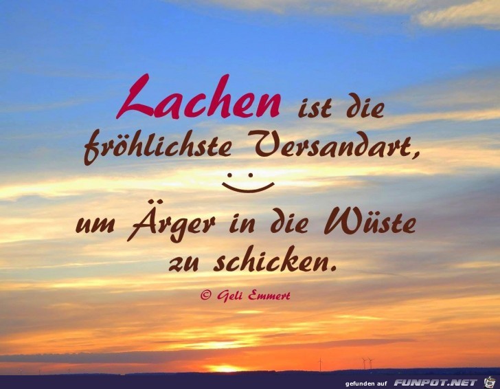 Lachen ist die froehlichste Versandart