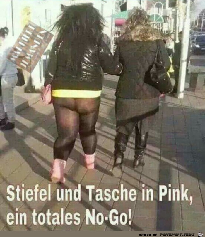 Stiefel und Tasche in Pink