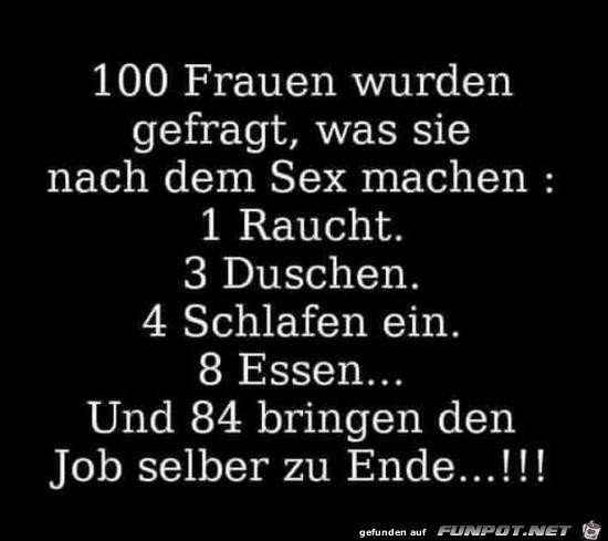 100 Frauen wurden gefragt....... 100 Frauen wurden gefragt.......