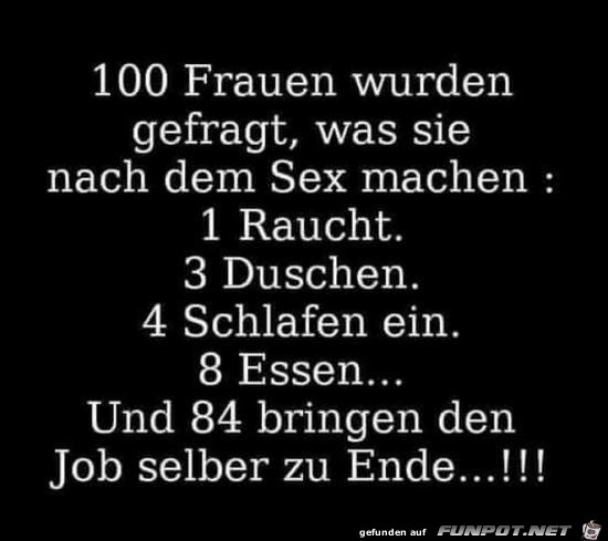 100 Frauen wurden gefragt.......