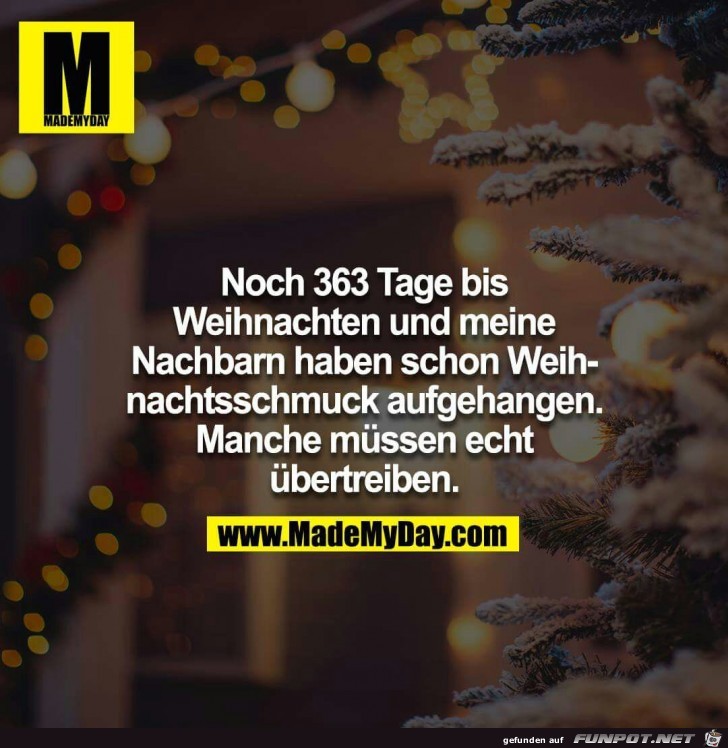 Noch 365 Tage bis Weihnachten