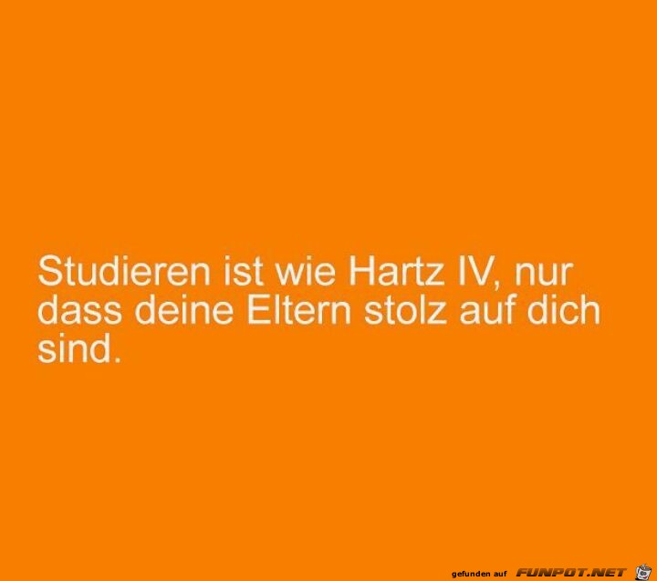 Studieren ist wie Hartz IV