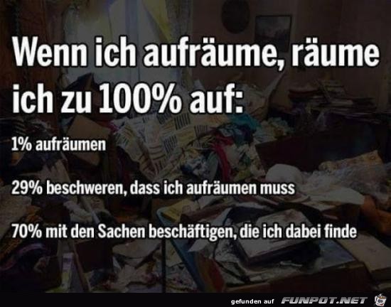Aufräumen Aufräumen