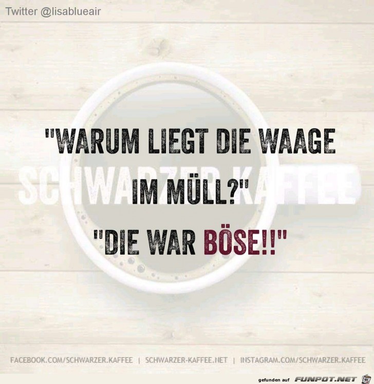 Warum liegt die Waage im Müll? Warum liegt die Waage im Müll?