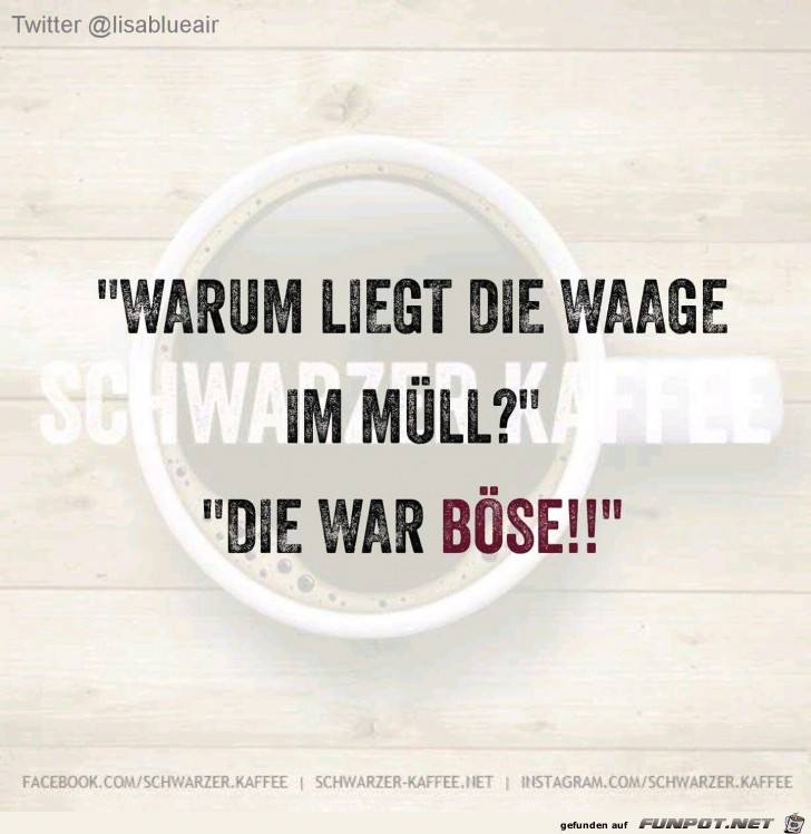 Warum liegt die Waage im Mll?