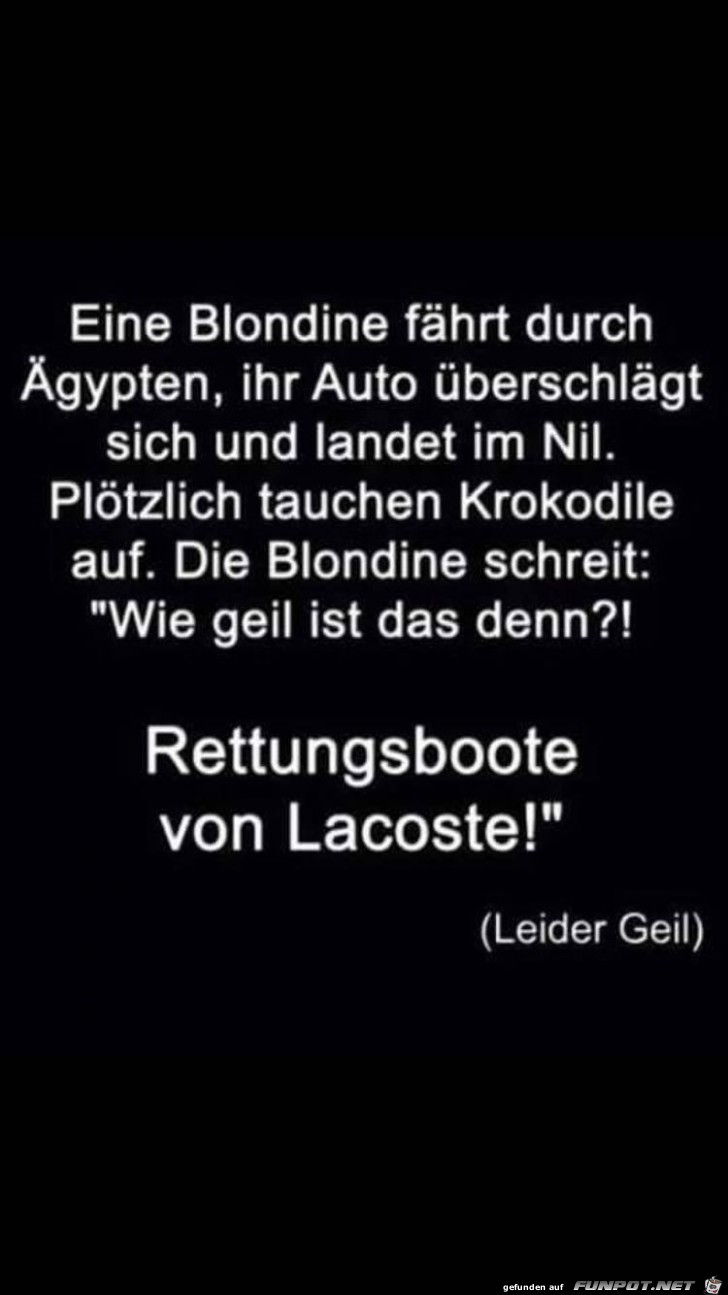 Eine Blondine am Nil