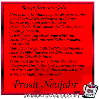 Rezept für´s neue Jahr...... Rezept für´s neue Jahr......