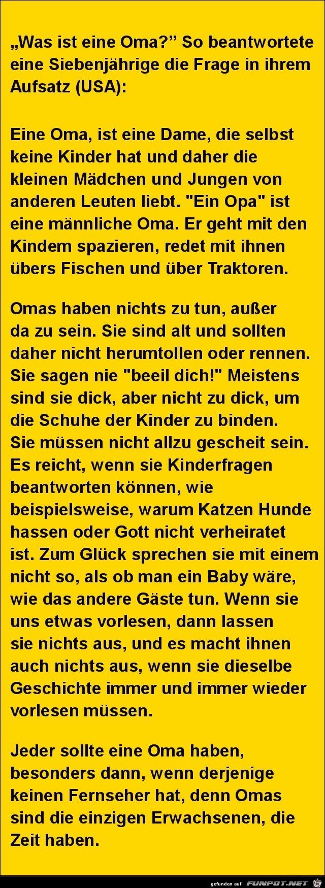 was ist eine Oma?......