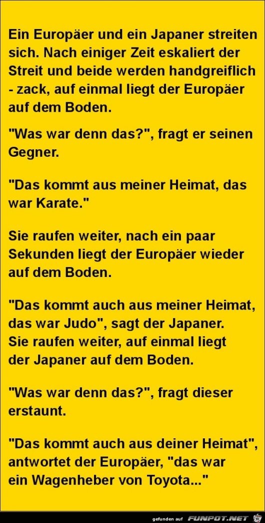 ein Europäer und ein Japaner..... ein Europäer und ein Japaner.....